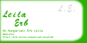 leila erb business card